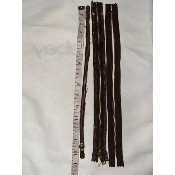 1 Louis Vuitton Brown Gold Zipper and 2 zipper parts SKU-771​